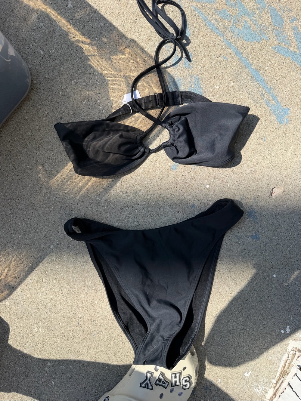 Abercrombie Women’s Black Bikini Set - Classic Two-Piece Swimwear